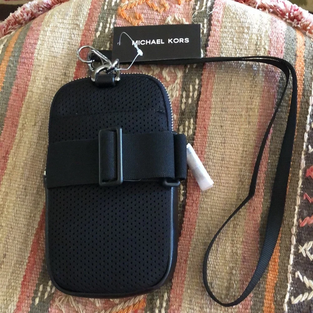 Michael Kors Cooper Jet Set Travel Collection Black 2-in-1 (Men) Phone Pouch